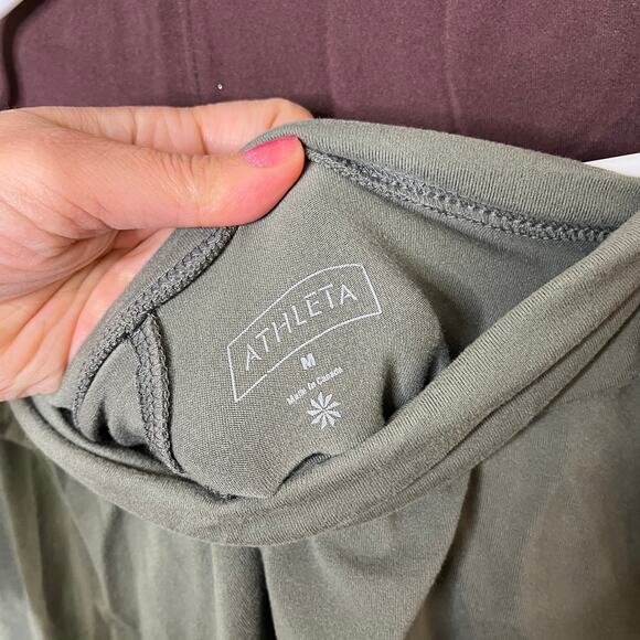 Lot 2 Athleta Noosa A-Line Fold Over Skirts M Stretch Gray Green Maroon Casual - Picture 3 of 10